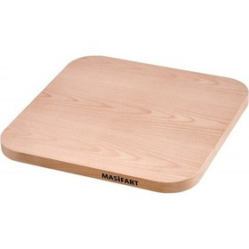 Resim Masifart Thad Kare Bistro Tabla Cilasız Ham Ahşap 