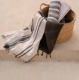 Resim Earth Stripe Peştemal Siyah 