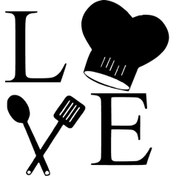 Resim Genel Markalar Love Cooking Sticker Oto Motor Laptop Duvar Folyo Sticker 15x16 cm 