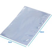 Resim Alkatronik Antistatik Poşet 8x12cm 100 Adet Şeffaf Su Toz Geçirmez Koruyucu Esd Metalize Torba 