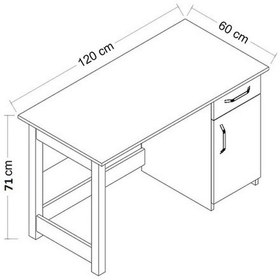 Resim Çalışma Masası Nest Beyaz Antrasit Beyaz - Antrasit 
