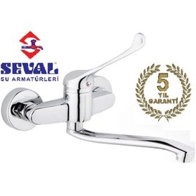 Resim Seval Duvardan Bedensel Engelli ve Doktor ve Medikal Lavabo Bataryası 