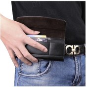 Resim 5,5-5,7 İnç A1 Evrensel Pu Tekir Doku Kesitli Takılabilir Kart Bel Çantası, İphone Uyumlu, Samsung, Sony, Huawei, Kılıf 45709208 