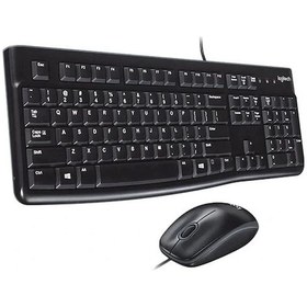 Resim Logitech Mk120 Usb Q Siyah Kablolu Klavye + Mouse Set Optik 