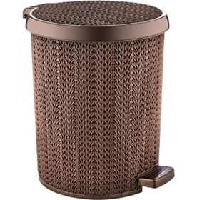 Resim Plastik Örgü Pedallı Çöp Kovası 15 Lt 