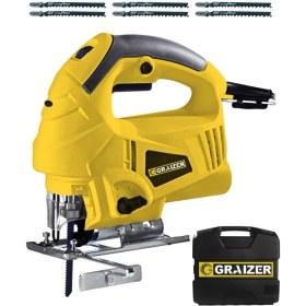 Resim Graizer Alman 3200 W Sjs Metal Şanzuman 6 Kademe Devirli Lazerli Otomatik Dekupaj Testere + 15 Uç 