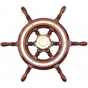 Resim Ahşap Dümen Simidi. Tekne Dümeni. Yerli Üretim 50 CM 