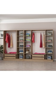 Resim Minar Kale210 7 Bölmeli 4 Çek Giyinme Dolabı Dore 