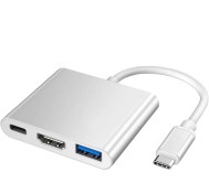 Resim Global 3in1 Type-C To HDMI Hub Port Adaptör 100W PD USB 3.0 4K HDMI Çıkışlı WNE0062 