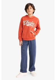 Resim Defacto Erkek Çocuk 2li Takım Kapüşonlu Baskılı Sweatshirt Eşofman Altı G3662a825auog171 Turuncu 