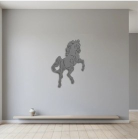 Resim Koşan At Figürü Metal Duvar Tablosu 