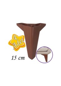 Resim 4 Adet Serdivan 15 Cm Ceviz Ahşap Desenli Lüx Mobilya Kanepe Sehpa Ünite Koltuk Ayağı Baza Ayak 