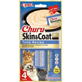 Resim Inaba Ciao Churu Skin Coat Cilt ve Tüy Sağlığı Ton Balıklı Ödül Maması 4 x 14 Gr 