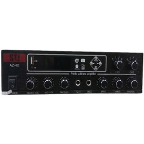 Resim Stı Az-40 2X80W Hat Trafolu Bluetooh-Radyo-Usb 2 Çıkış Anfi 