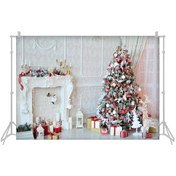Resim Lemestar 2.1x1.5m Noel Temalı Fotoğraf Fon Perdesi, Polyester Malzeme, Model W-2182 