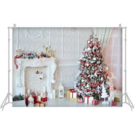 Resim Lemestar 2.1x1.5m Noel Temalı Fotoğraf Fon Perdesi, Polyester Malzeme, Model W-2182 