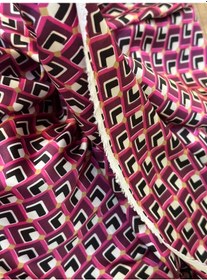 Resim Pembe Desenli Şifon Kumaş Dikiş Aksesuarı Parça Kumaş 150x100 Renkli 