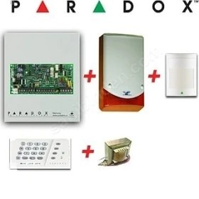 Resim Paradox Alarm Seti Kablolu Paradox SP4000 Kontrol Paneli+Trafo+Pır+Siren 