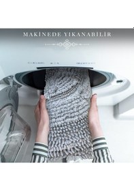 Resim Doğal Pamuklu Spagetti Oval Mint 2'li Banyo Paspası Seti Banyo Mint Yeşili 