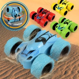Resim Çift Taraflı İnertsiyona Dayalı Off-Road Mini Model - Dayanıklı, Eğitici Oyuncak Araba Gençler İçin - Halloween, Şükran Günü, Noel & Doğum Günleri İçin Mükemmel Hediye - Kış İçin Renkler Değişebilir 