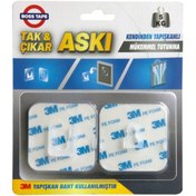 Resim Bosstape 3M Yapıştırıcılı Tak Çıkar Geçmeli Askı 60 x 60 Mm Çok Renkli 