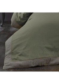 Resim Nazik Saten Nevresim Takımı Çift Kişilik Amanda Yeşil 