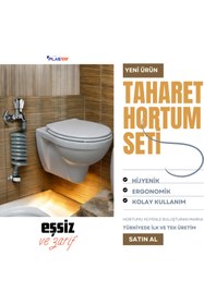 Resim PLASYAY Spiral Taharet Matik Hortum Kelepçeli Ve Duvara Sabitlemeli Gri 120 Cm 