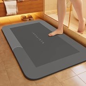 Resim Tek parça, kaymaz diyatomit banyo paspası, yumuşak ve yüksek emici, hızlı kuruyan duş halısı - Banyo, mutfak ve çamaşır odası için uygun. Makinede yıkanabilir, kokusuz, güç gerektirmeyen süper emici anti-kayma banyo kilimi 