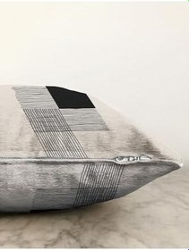 Resim RealHomes Soyut Tarzda Onedraw Çizimli Dijital Baskılı Dekoratif Raşel Örme Yastık Kırlent Kılıfı, Sonil-K10310-43x43cm 