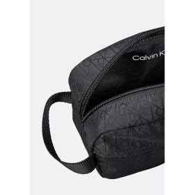Resim Calvin Klein Erkek Monogram Ck Logolu Fermuarlı Siyah Omuz Çantası LV04D1190G-UB1 