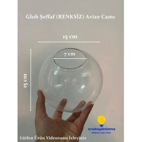 Resim Erşah Aydınlatma Glob Şeffaf Cam Avize Camı 