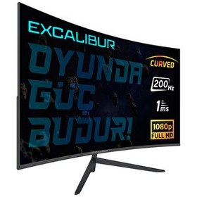 Resim Casper Excalibur E27FHD-G 27" 1 MS 200 Hz FreeSync + G-Sync LED FHD Curved Oyuncu Monitörü 