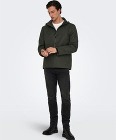 Resim Onsluke Waterproof Jacket Otw Vd Erkek Gri Mont - 22031606 Black 