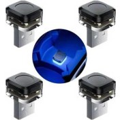 Resim Trendooze 4 Adet Mini Usb Led Araç İçi Aydınlatma Mavi Kırmızı Ortam Işığı Turcoshop11 