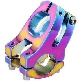 Resim Bisiklet Kısa Gidon Boğazı Wake Alüminyum Rainbow Rengarenk Yedek Parça 31,8mm 