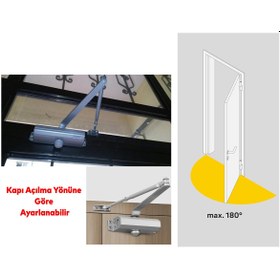 Resim Badem10 Otomatik Kapı Durdurucu Yavaşlatıcı Çelik Kapı Hidroliği Yayı No 3 Kapasite 40-65 Kg Ayarlanabilir 