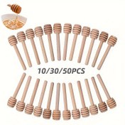 Resim 10/30/50 adet Mini Ahşap Bal Kaşığı, Bal Uzun Saplı Ahşap, Bar, Bal Kavanozu Malzemeleri, Süt Çay Karıştırma Çubuğu, Tatlı Araçları, Mutfak Aletleri 