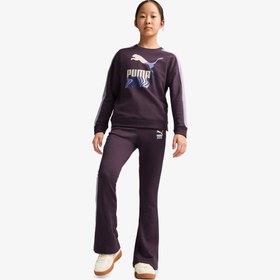 Resim Puma T7 Crew Tr Çocuk Mor Sweatshirt 