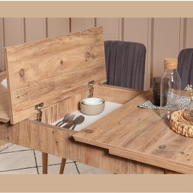 Resim Palermo Benchli Yemek Masası Takımı Atlantik Soho Antrasit 