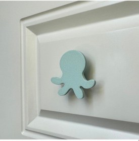 Resim Pomerol Mavi Ahtapot Dolap Kulpu - Çocuk Odası, Mutfak Ve Banyo İçin Modern, Şık Ve Dayanıklı Kulp, Dh 