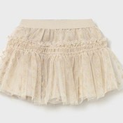 Resim Mayoral Bej Kız Bebek Puantiyeli Tül Etek 2901 Bej 