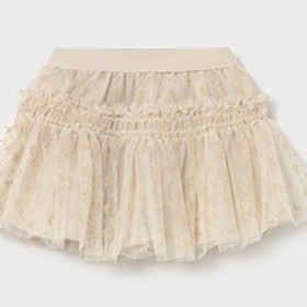 Resim Mayoral Bej Kız Bebek Puantiyeli Tül Etek 2901 Bej 