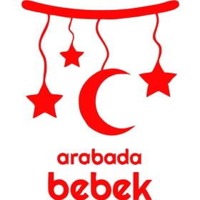 Resim Mıgnatıs Arabada Bebek Var - Ay Yıldız Araba Sticker 