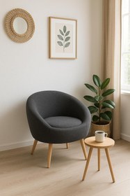 Resim KOKİ DESİGN Çay Seti Tekli Koltuk Berjer (Salon,Balkon,Ofis) - ZİGON SEHPA HEDİYELİ 