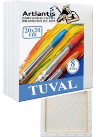 Resim Tuval 20x20 Cm Astarlı Kare Tuval 8 Adet Resim Küçük Tuvali 20 20 Cm Tual Akrilik Boya Yağlı Boya İçin İdeal 
