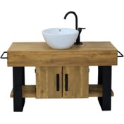 Resim NT Concept Ntconcept Miha Masif Ağaç Banyo Dolabı - 110cm 