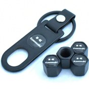 Resim GARDENAUTO Kawasaki Z 300 Paslanmaz Çelik Sibop Kapağı Ve Anahtarlık Seti 