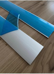 Resim Emek Yapı Alüminyum 6 cm Kapı Eşik Profili Parke Kapı Altı Çıtası Geçiş Profili Yapışkanlı 90 cm 