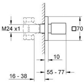 Resim Grohe Eurocube Ankastre Stop Valf - 19910000 Krom 
