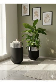 Resim filori dizayn Darbuka Krom - Siyah Saksı ve Sehpa 